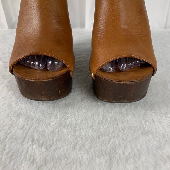 KORS Michael Kors Women's Leather Wedge Sandals Size 7.5 - Picture 3 of 10